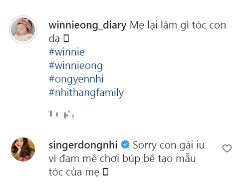 Việc ở cạnh bé Winnie đã giúp nữ ca sĩ thực hiện được đam mê chơi búp bê của mình