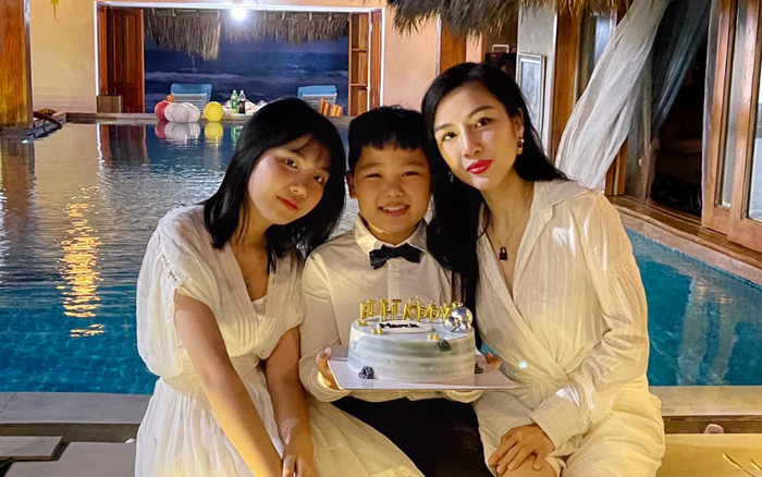 Con gái cố nghệ sĩ Vân Quang Long cùng mẹ mừng sinh nhật em trai, thần sắc khiến khán giả 'thở phào' Ảnh 2