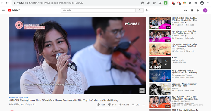 Màn cover của 2 nàng ca sĩ đã gần chạm mốc 10 triệu view trên Youtube và luôn nằm trong top trending