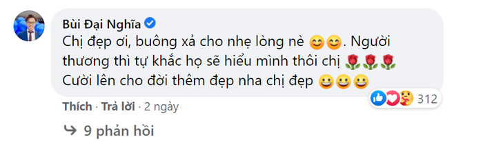 Nam MC Đại Nghĩa gửi lời động viên đến Việt Trinh
