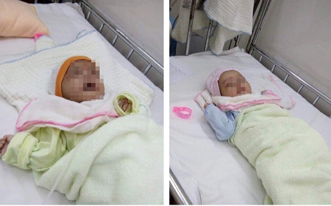 Hai bé sơ sinh bị bỏ rơi trước cổng chùa ở Quảng Ninh Ảnh 2