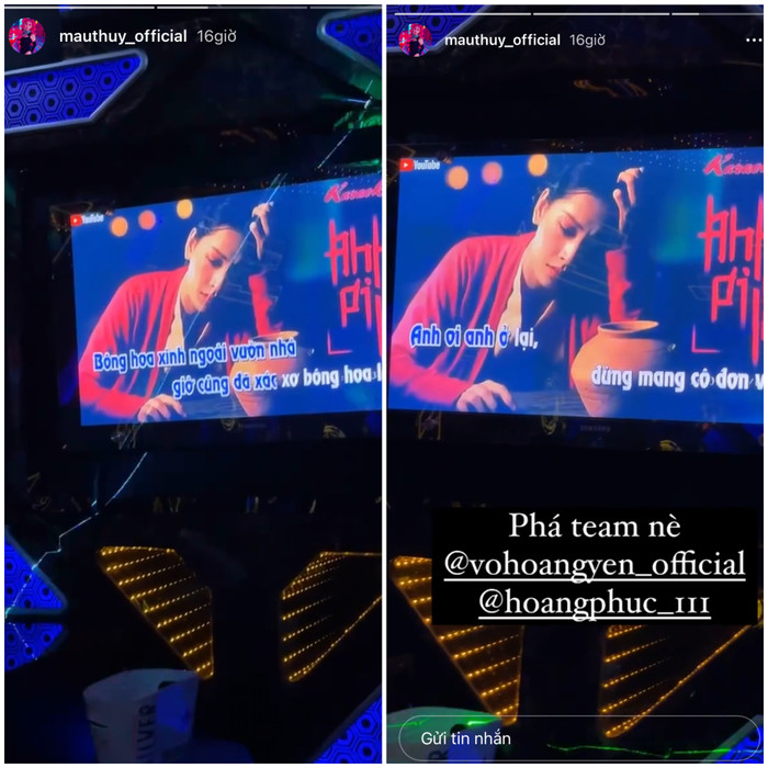 Mâu Thuỷ còn đăng lên cả story Instagram về trình độ hát 'siêu cấp'