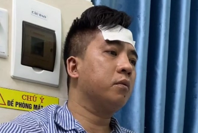 Đối tượng Nguyễn Việt Hùng tại cơ quan công an. Ảnh: Công an Hải Phòng