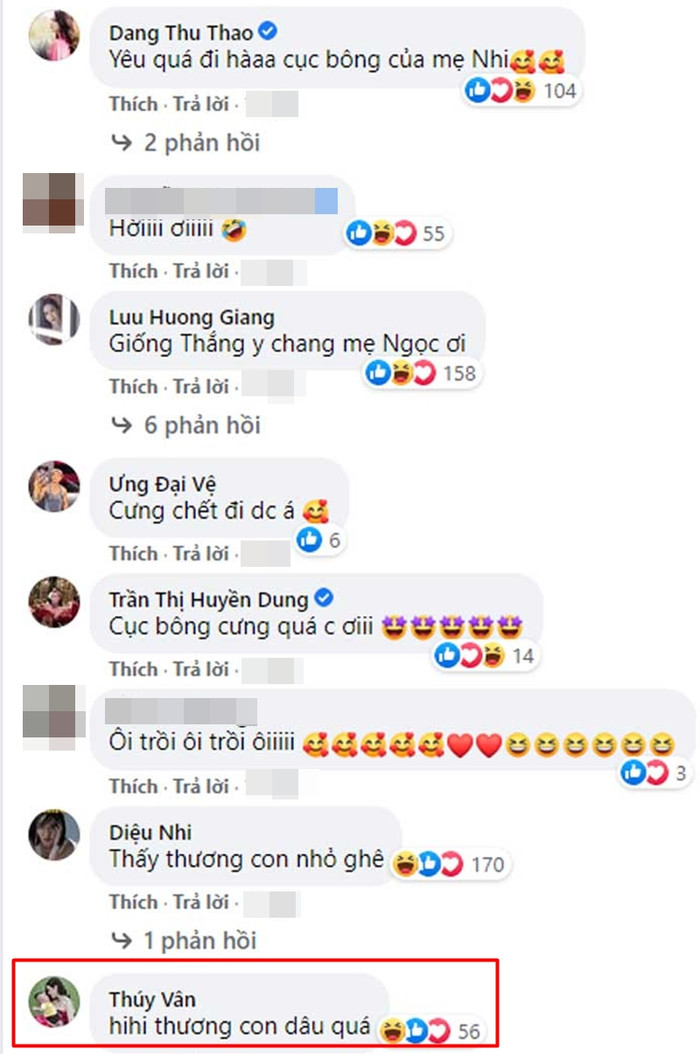 Thúy Vân 'chốt đơn' bé Winnie làm con dâu.