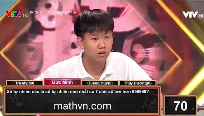 Câu hỏi dành cho thí sinh Olympia được cho là thừa dữ kiện