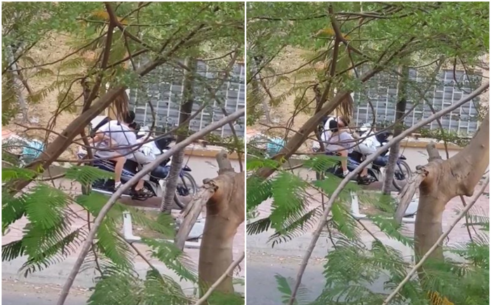 Ngao ngán cảnh cặp đôi học sinh ngả ngớn vào lòng nhau, thể hiện những hành động thân mật giữa đường Ảnh 2