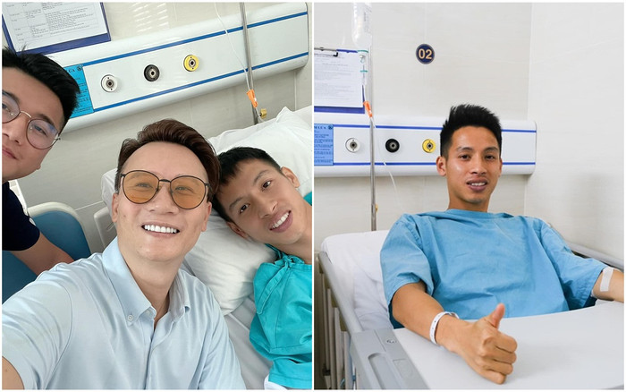 Hoàng Bách vào thăm Hùng Dũng, thay mặt nam cầu thủ gửi lời hỏi thăm khán giả sau chấn thương kinh hoàng Ảnh 2