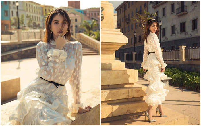 Ngọc Trinh nền nã, mang đậm hơi thở cổ điển dưới ánh bình minh Ảnh 2