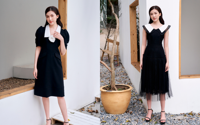 'Tiểu tam' Lương Thanh dịu dàng với các thiết kế đen - trắng thanh lịch Ảnh 2