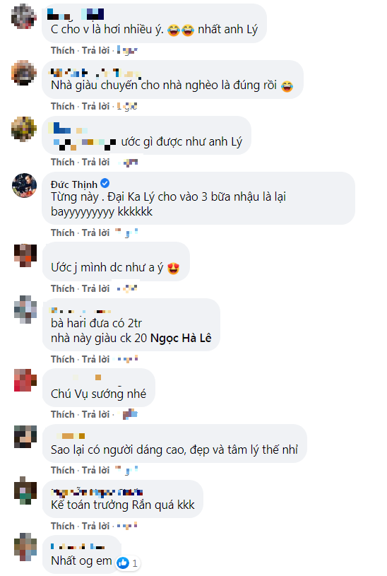 Không ít người bày tỏ sự ghen tị với Công Lý khi được bà xã cho tiền xài