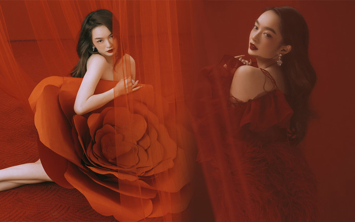 Kaity Nguyễn đầy gợi cảm trong sắc đỏ quyến rũ mừng sinh nhật tuổi 22 Ảnh 2