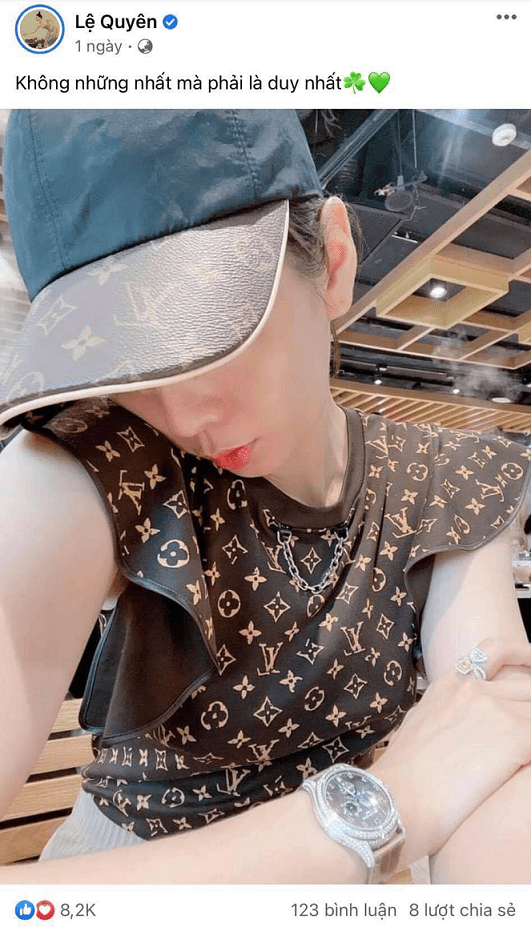 Lệ Quyên chia sẻ hình ảnh khẳng định mình phải là duy nhất