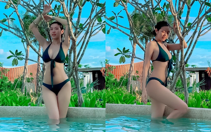 'Choáng' với body của Á hậu Thúy Vân sau sinh con, vòng nào ra vòng nấy, nóng bỏng nghẹt thở! Ảnh 2