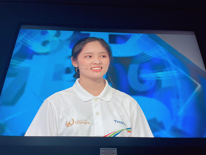 Hình ảnh cô bạn tham gia cuộc thi tuần sắp tới được chương trình hé lộ. Ảnh: Fanpage Đường lên đỉnh Olympia