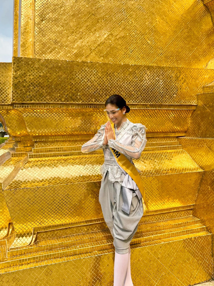 Chiến thuật váy áo cao tay của Ngọc Thảo tại Miss Grand: Đầm bồ câu - váy lục sắc cực kì được lòng fan Ảnh 12