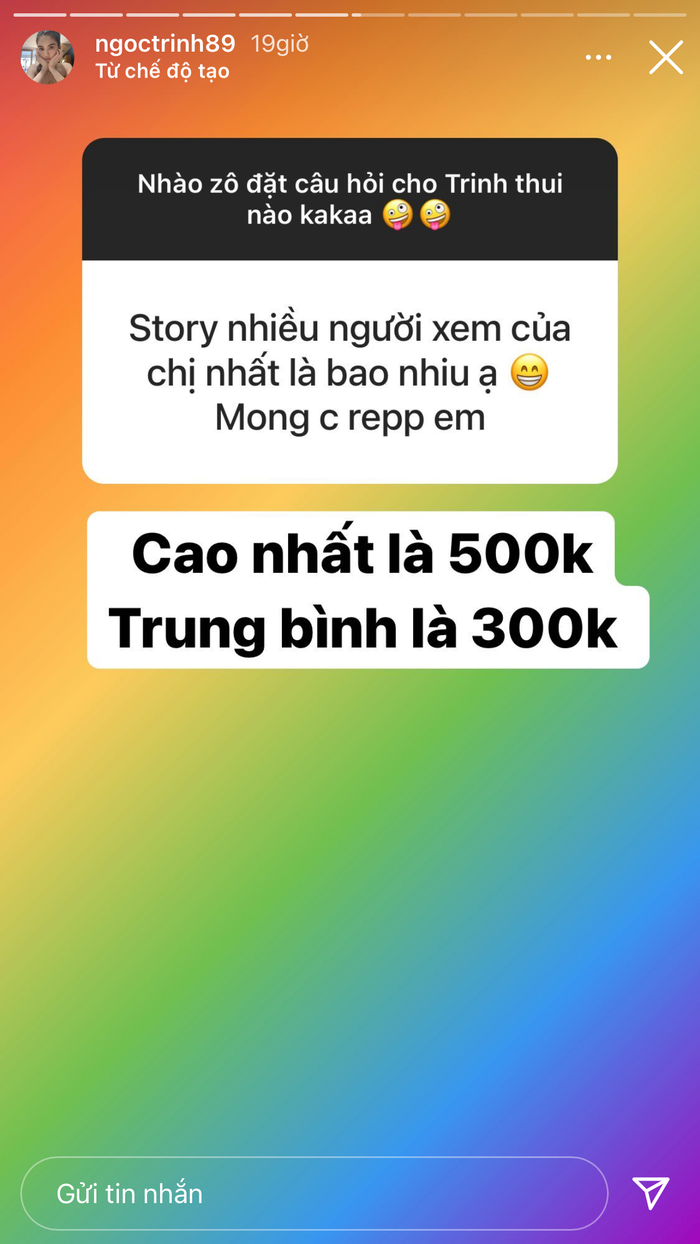 Số lượt xem story Instagram của Ngọc Trinh khủng cỡ nào? Ảnh 1