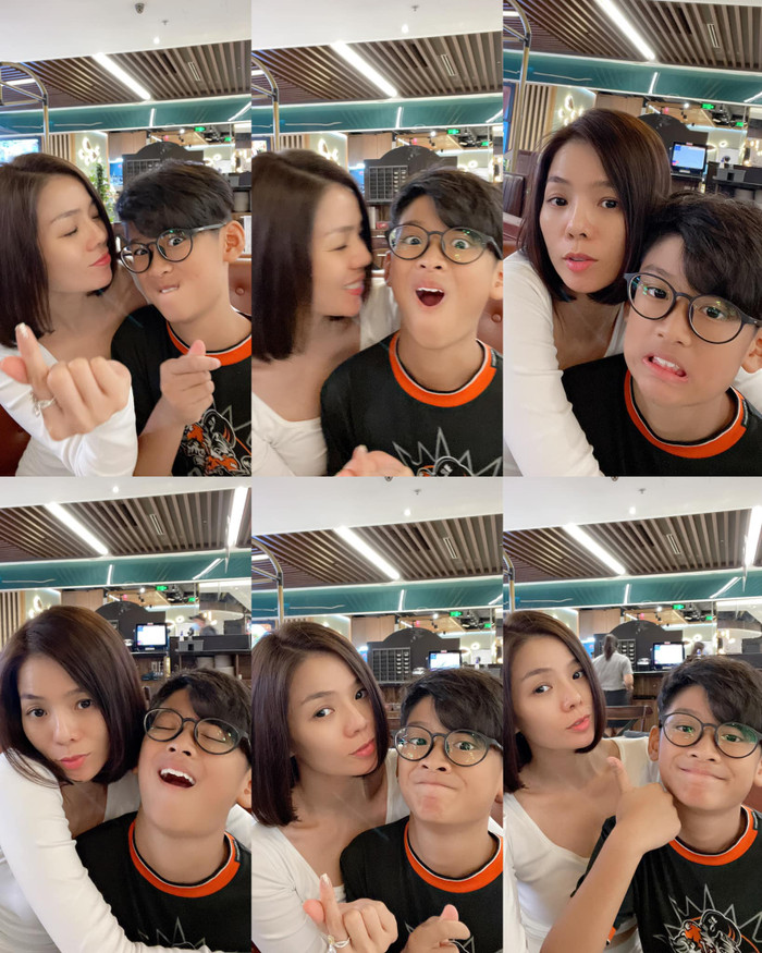 Lệ Quyên khoe ảnh bên con trai, 2 mẹ con tạo nhiều kiểu dáng chụp hình nhắng nhít