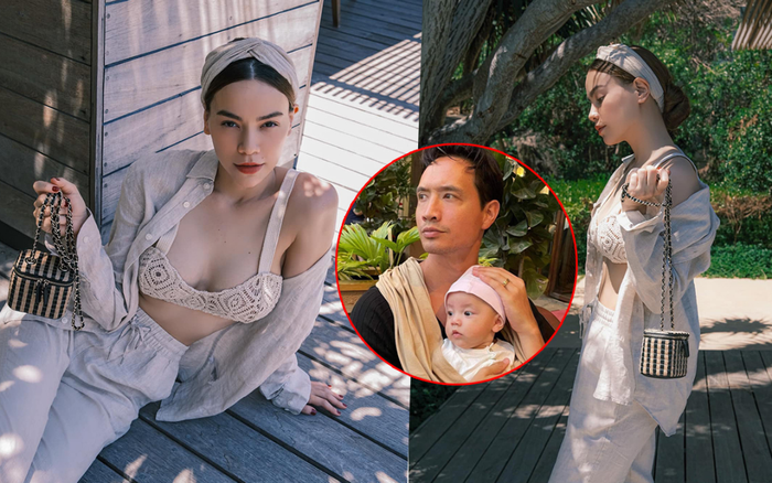 Trốn chồng con đi biển, Hà Hồ mặc bra ren gợi cảm khoe vòng 1 căng đầy nõn nà, eo thon không chút mỡ thừa Ảnh 2