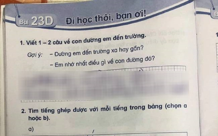 'Em nhớ nhất điều gì về con đường đến trường?' và câu trả lời 'bá đạo' của học trò lớp 1 Ảnh 2