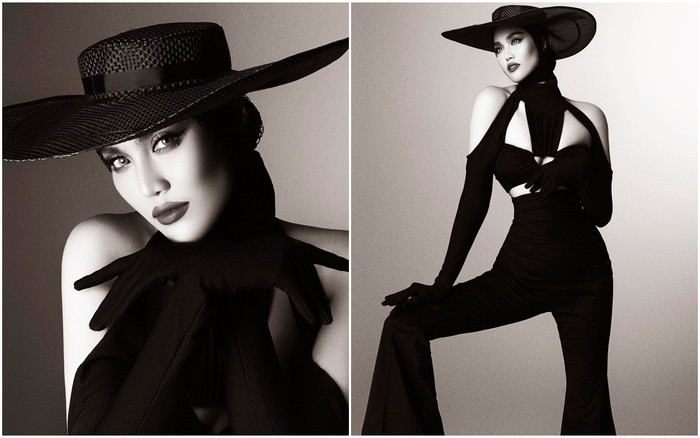 Siêu mẫu Lan Khuê tĩnh lặng trong sắc đen huyền bí Ảnh 2