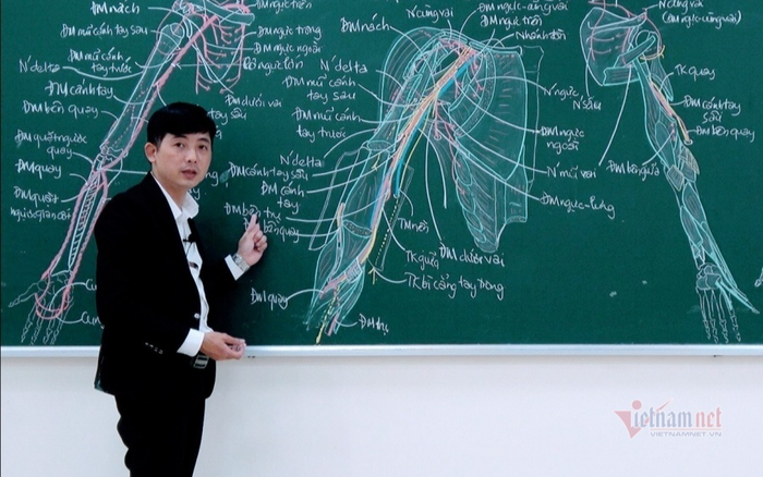 Thầy giáo giải phẫu lên lớp chỉ với… hộp phấn màu Ảnh 2