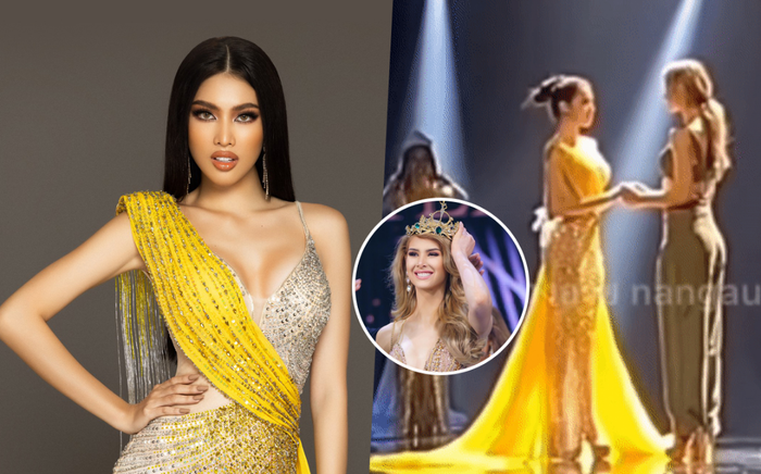 Rò rỉ clip Ngọc Thảo lên ngôi á hậu 1 Miss Grand giả định, fan trầm trồ vì Evening Gown vàng sáng rực Ảnh 2