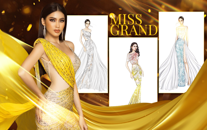 7 bộ váy dạ hội đẹp tinh xảo mà Ngọc Thảo không có cơ hội trình diễn tại Miss Grand International Ảnh 2