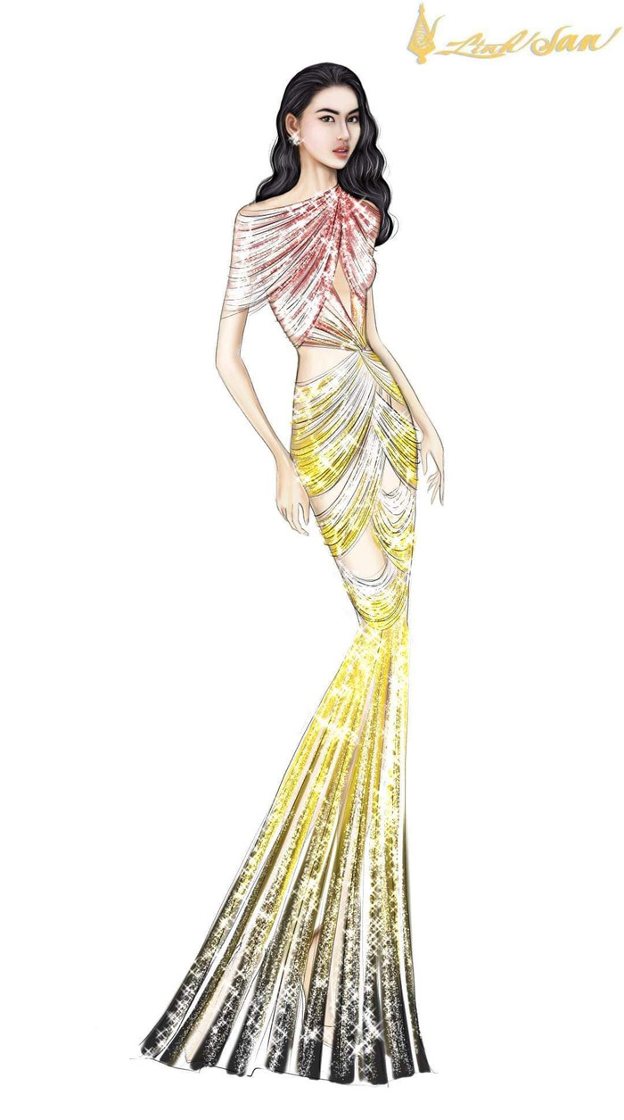 Thêm một mẫu thiết kế khiến fan sắc đẹp đắm đuối về cách phối màu và nhấn nhá những đường nét khoe cơ thể cực kì tinh tế. 