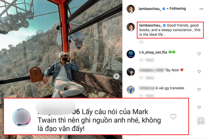 Đăng ảnh đi du lịch cùng Lệ Quyên kèm theo dòng trạng thái triết lý nói về cuộc sống, Lâm Bảo Châu bất ngờ bị 'cà khịa' đạo văn.