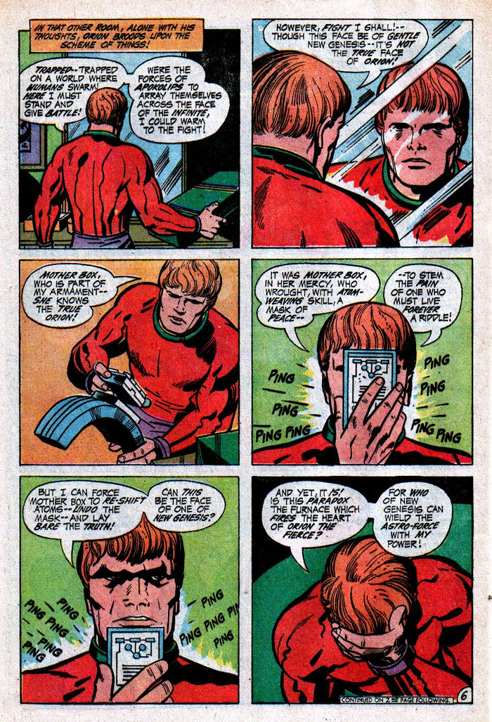 Khuôn mặt của Orion trong New Gods (1971) #3.