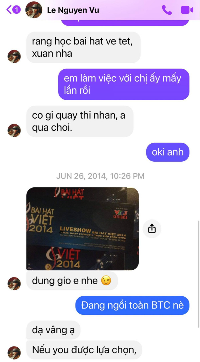 Dòng tin nhắn trao đổi công việc của Pha Lê với người anh quá cố