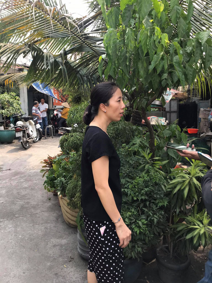 Chị Liên - em dâu nạn nhân Bùi Thị Loan (chủ nhà) 