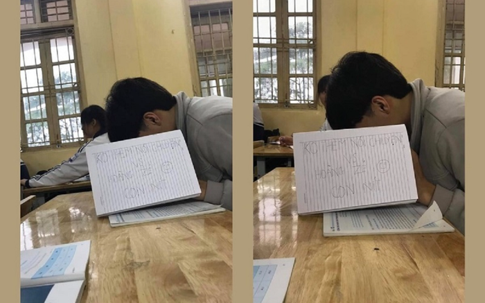 Giận dỗi bạn cùng bàn, nam sinh làm tấm bảng ngăn đôi chỗ ngồi cùng lời nhắn khiến dân mạng cười ngất Ảnh 2