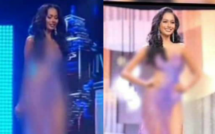 Miss Grand Indonesia bị truyền hình quốc gia che mờ toàn thân vì váy mỏng như sương Ảnh 2