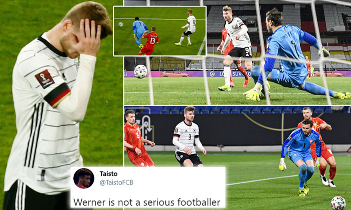 Werner bỏ lỡ không tưởng, bị chỉ trích nặng nề.