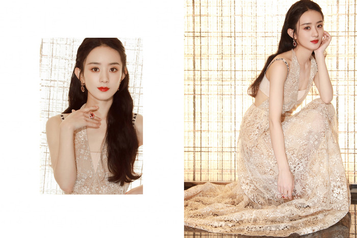 Lần này stylist của bà mẹ một con hết sức là khéo léo trong việc chọn các bộ váy để tôn lên nhan sắc của Triệu Lệ Dĩnh trước công chúng 