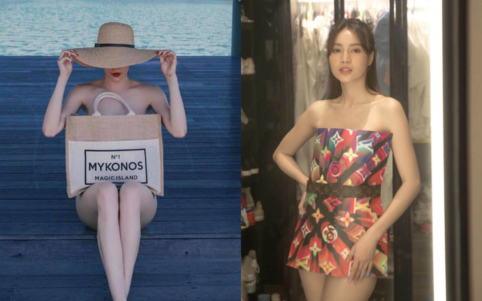 Hà Hồ, Lan Ngọc chế túi hiệu thành váy áo, trông kín mít mà gợi cảm cực kỳ Ảnh 2