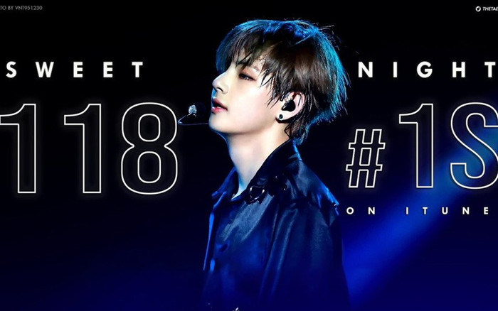 'Ông hoàng iTunes' gọi tên V (BTS) khi 'Sweet Night' lại thiết lập kỉ lục quốc tế mới Ảnh 2