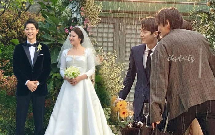 Song Joong Ki - Lee Kwang Soo đội mưa dự đám cưới, địa điểm là nơi kết hôn với Song Hye Kyo! Ảnh 2
