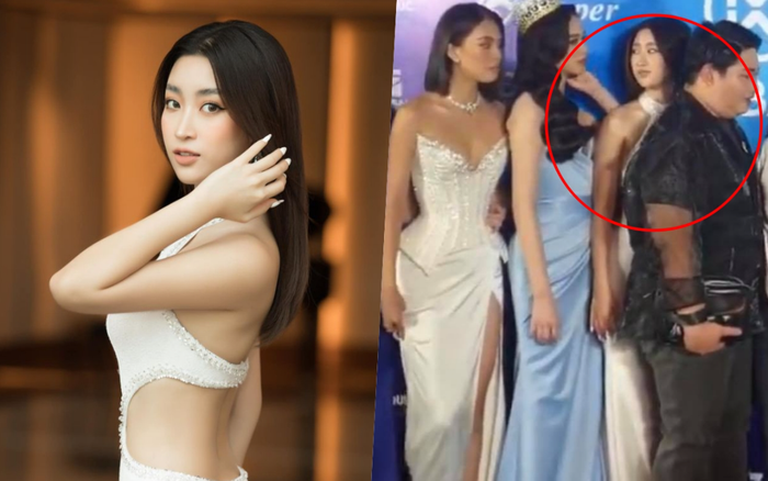 Xin chụp hình chung, khách mời hành động kém duyên khiến Đỗ Mỹ Linh khó xử ngay trên thảm đỏ Ảnh 2