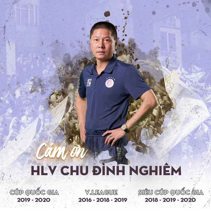 HLV Chu Đình Nghiêm là nhà cầm quân thành công nhất trong lịch sử Hà Nội FC.