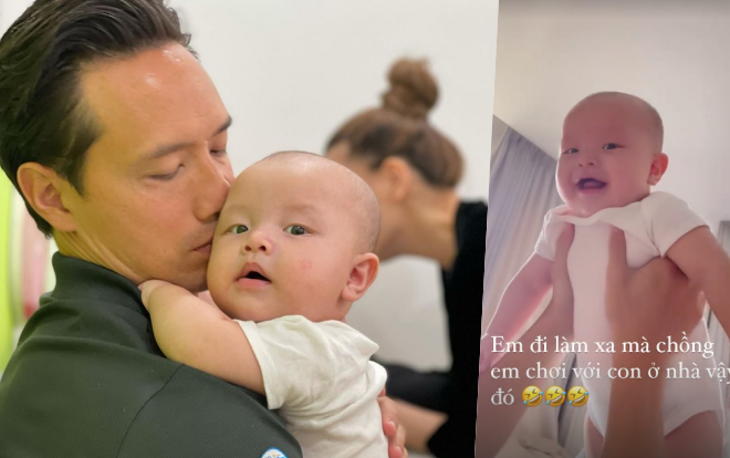 Hà Hồ 'cạn lời' với cách chơi cùng con của Kim Lý: Con trai út Leon cười mê mải, ai thấy cũng vui lòng! Ảnh 2