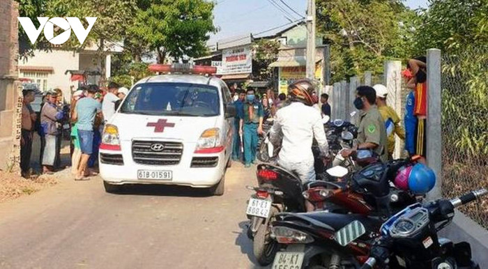 Lực lượng chức năng có mặt tại hiện trường. Ảnh: VOV