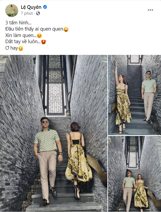 Lệ Quyên khoe ảnh cùng tình trẻ Lâm Bảo Châu, kèm chú thích tóm tắt giai đoạn từ khi quen đến khi yêu