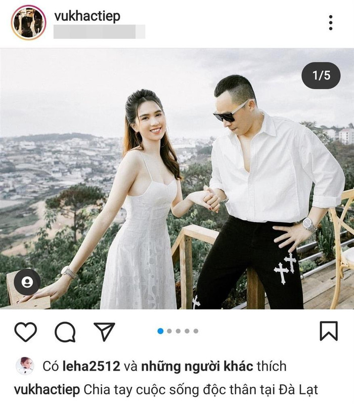 Vũ Khắc Tiệp gây khó hiểu khi công khai từ bỏ cuộc sống độc thân nhưng lại đăng tải ảnh chụp cùng Ngọc Trinh