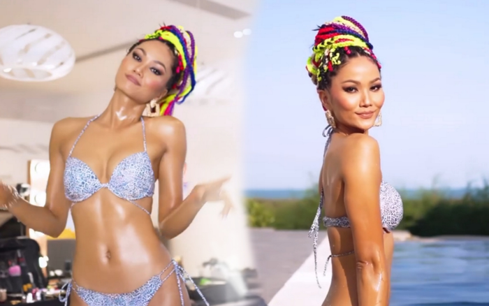 H'Hen Niê liên tục gây choáng với da nâu, tóc tết và đường cong 'tràn viền' Ảnh 2