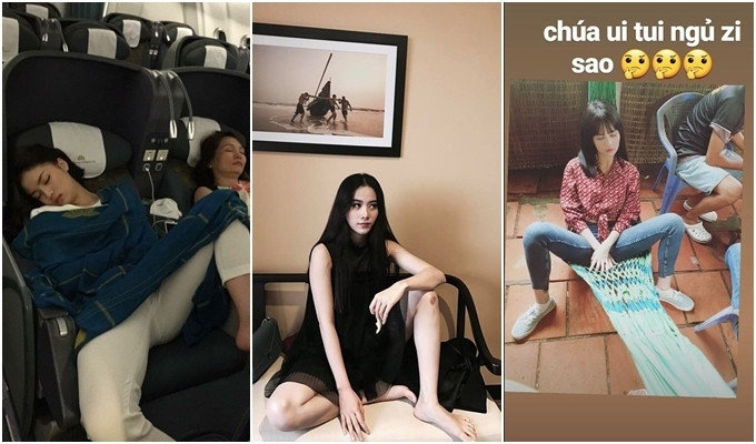 Hoa hậu Kỳ Duyên từng bị phê phán vì dáng nằm vô tư, cả Nam Em, Ngọc Trinh cũng không làm khán giả hài lòng.