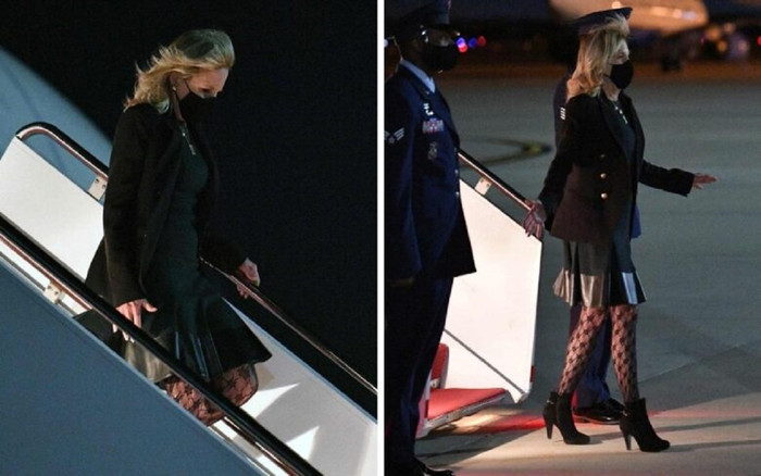 Đệ phất phu nhân Jill Biden gây tranh cãi 'nảy lửa' khi mặc quần tất lưới Ảnh 2