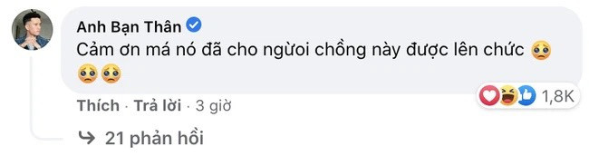 Dòng bình luận của chồng Giang Ơi khiến mọi người tan chảy