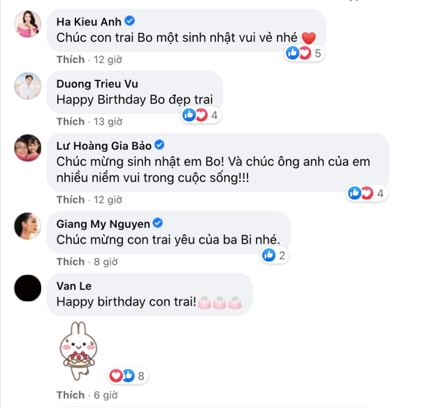Dàn sao chúc mừng sinh nhật bé Bo 
